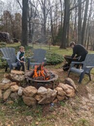 Thanskgiving bonfire with nephews