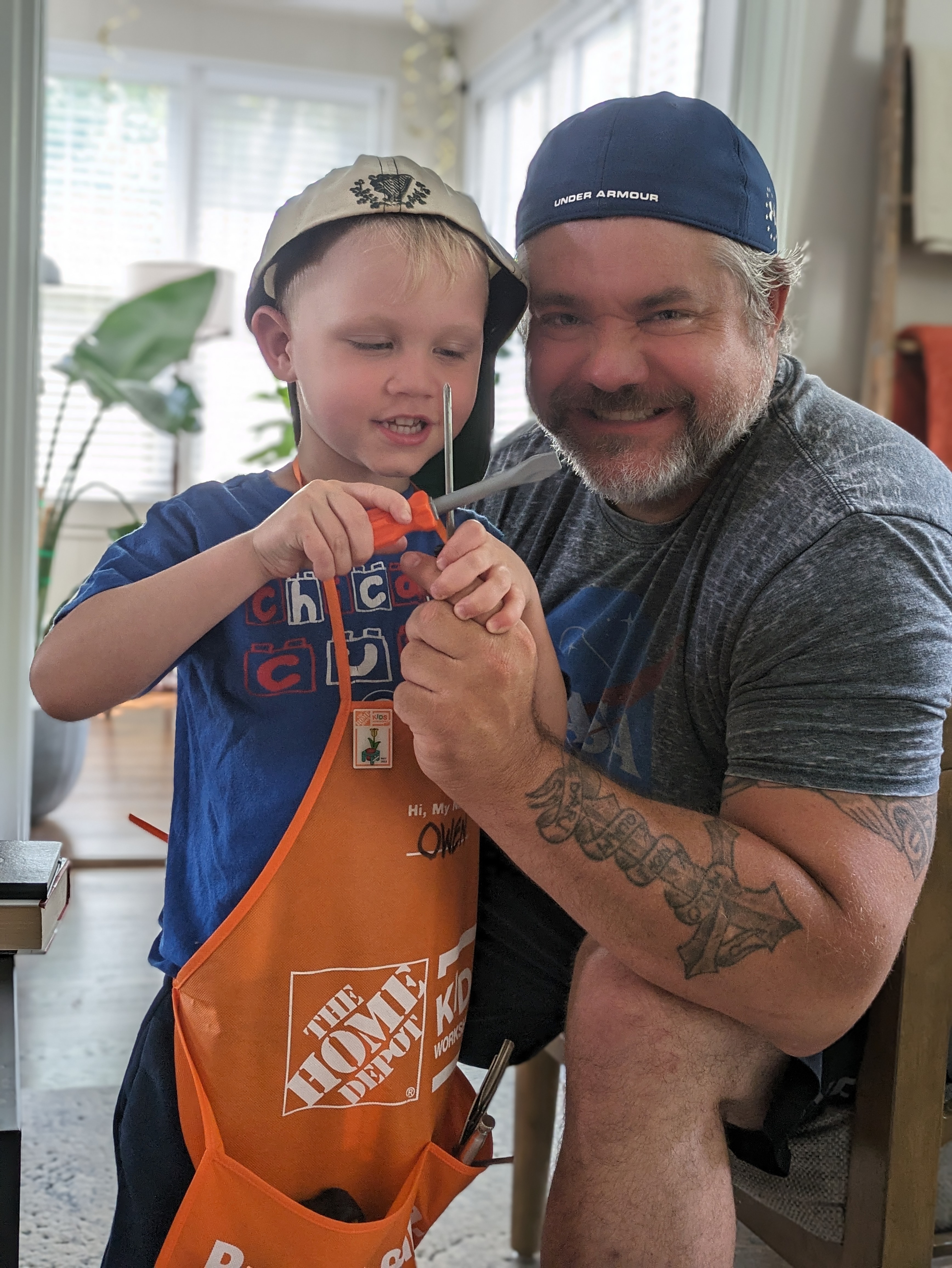 Just boys workin’ around the house