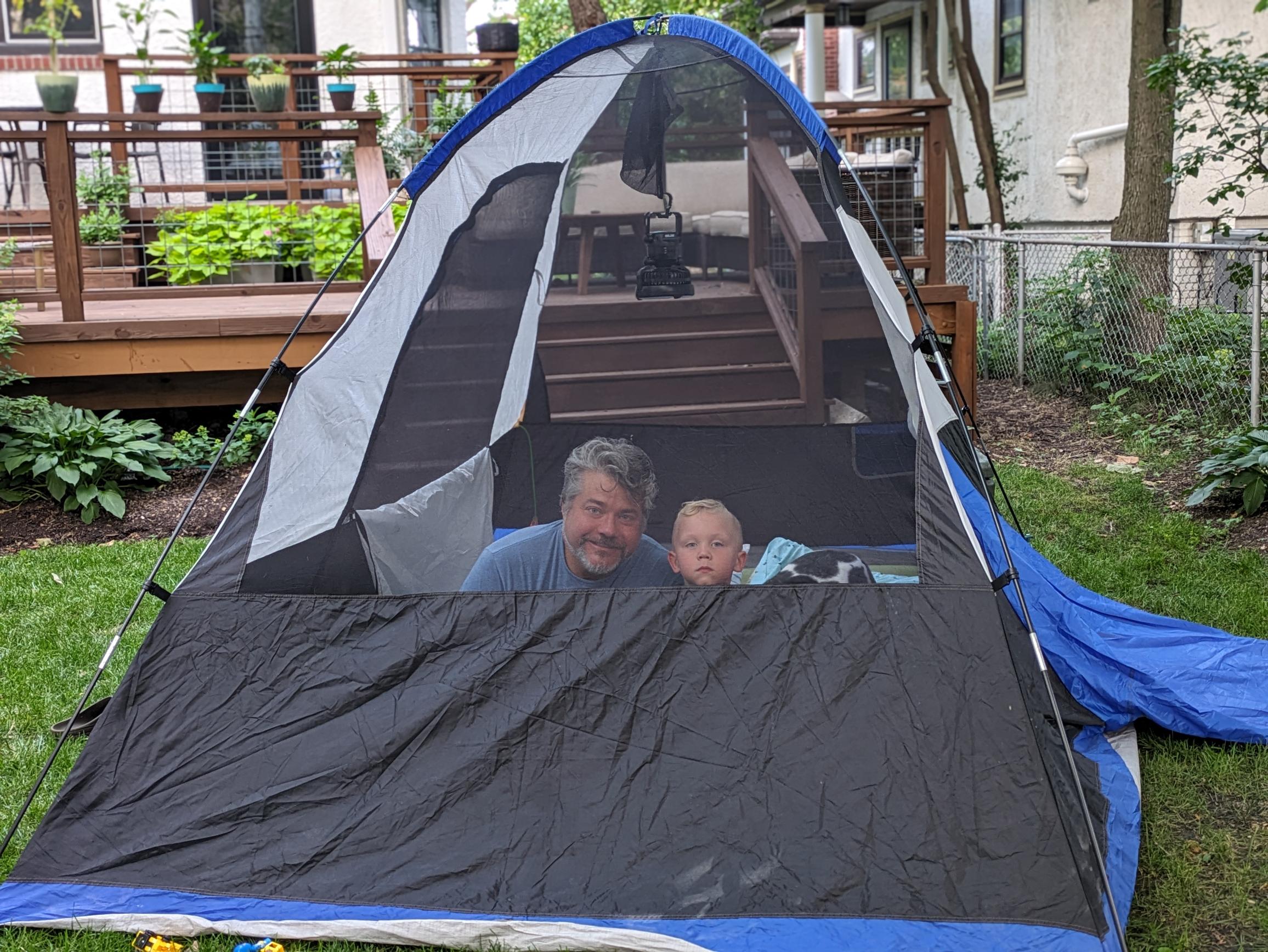 Backyard camping!
