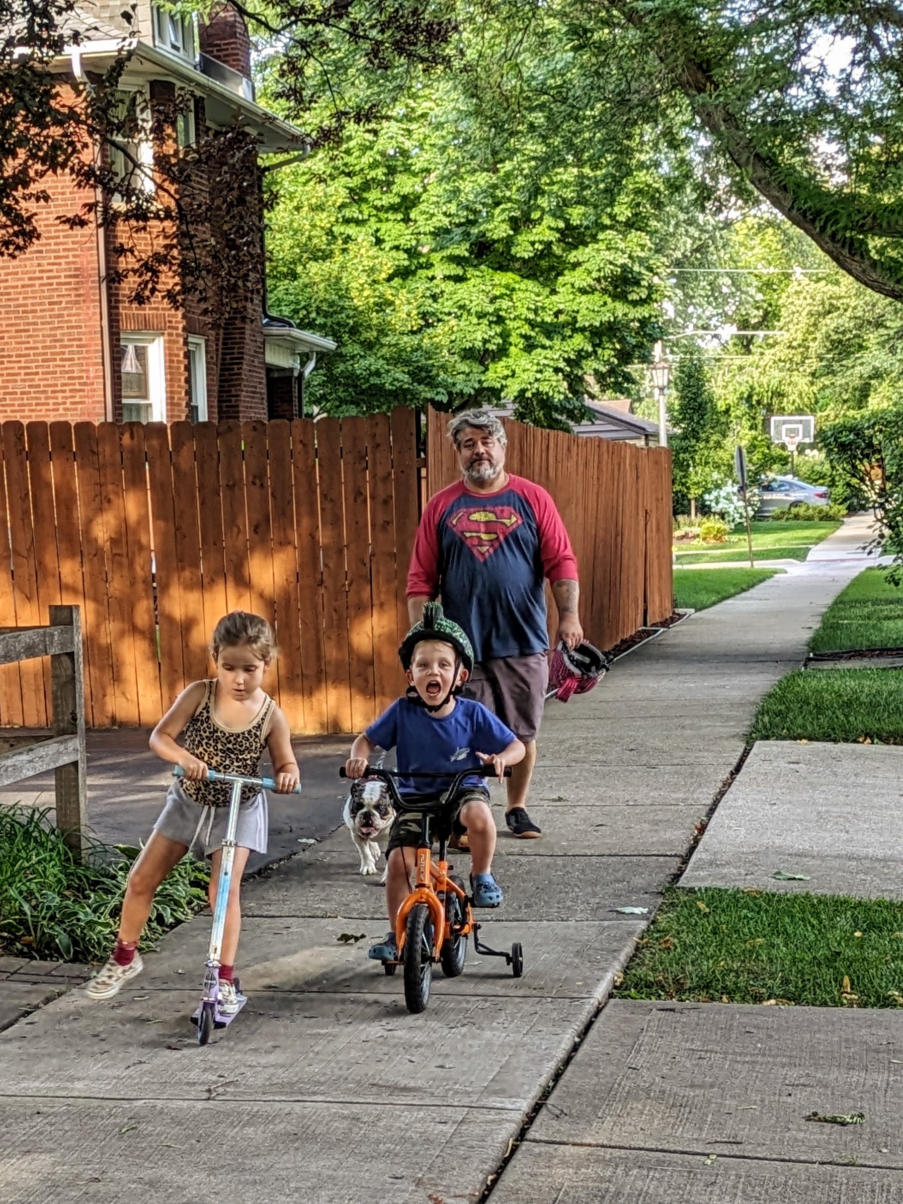 Our summer.. riding bikes to the park