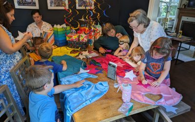 Making our super hero outfits!