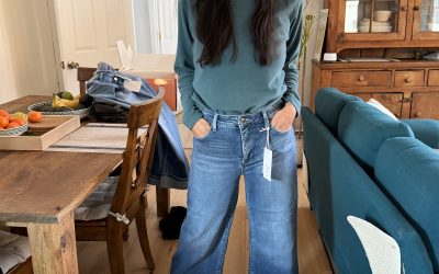 Trying on new clothing trends